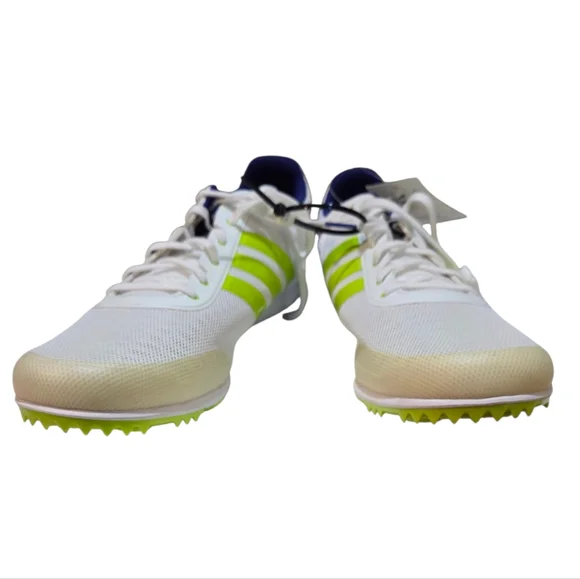 Adidas Distancestar Distance Track White-Lime Green CP9077 Men Sz 14 - Picture 3 of 8